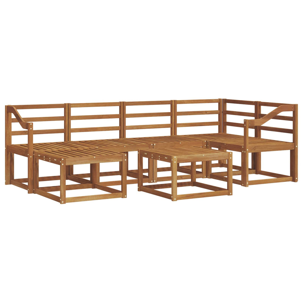 Outdoor-Sofagarnitur 7 pcs Natur Massivholz Akazie
