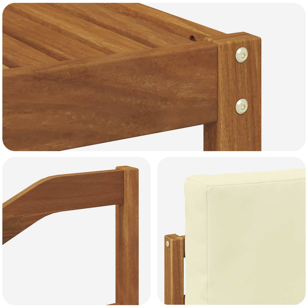 Outdoor-Sofagarnitur mit Kissen 7 pcs Natur und Creme