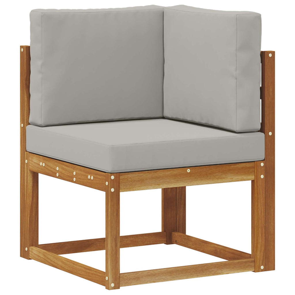 Outdoor-Sofagarnitur mit Kissen 7 pcs Natürlich und Hellgrau