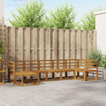 Outdoor-Sofagarnitur 7 pcs Natur Massivholz Akazie