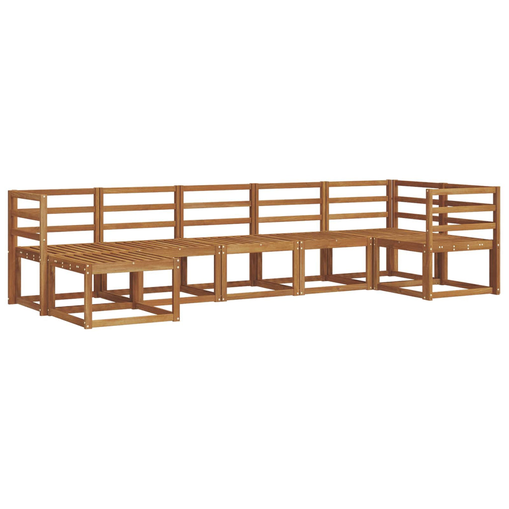 Outdoor-Sofagarnitur 7 pcs Natur Massivholz Akazie