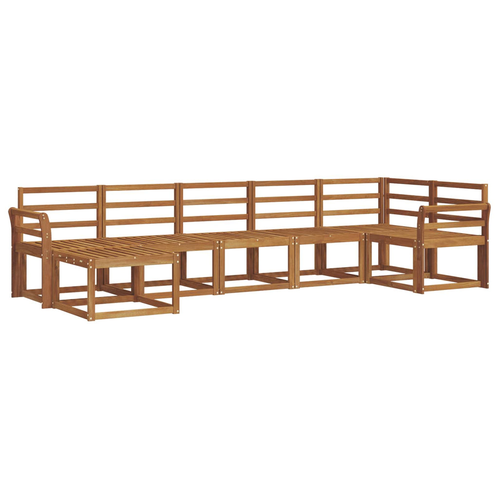 Outdoor-Sofagarnitur 7 pcs Natur Massivholz Akazie