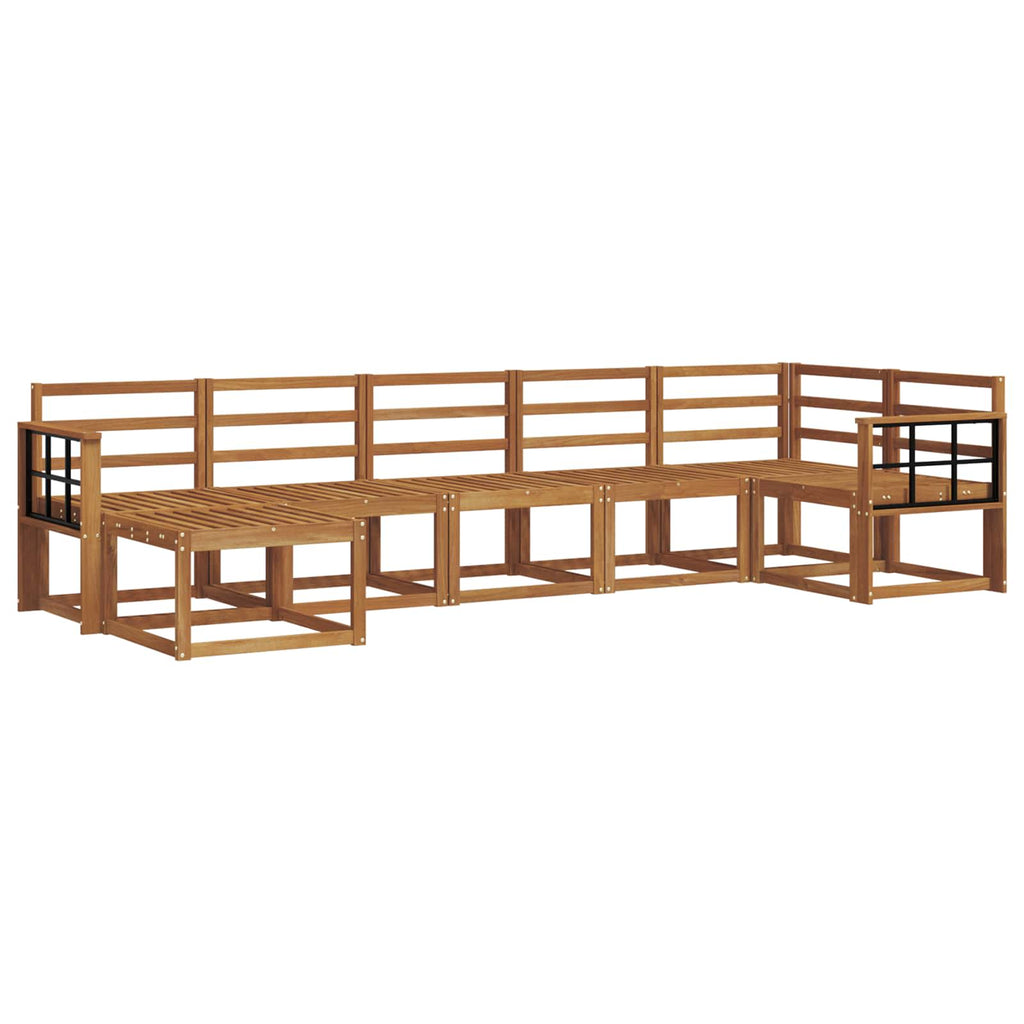 Outdoor-Sofagarnitur 7 pcs Natur Massivholz Akazie