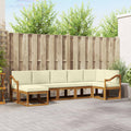 Outdoor-Sofagarnitur mit Kissen 7 pcs Natur und Creme