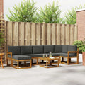 Outdoor-Sofagarnitur mit Kissen 8 pcs Natur und Anthrazit