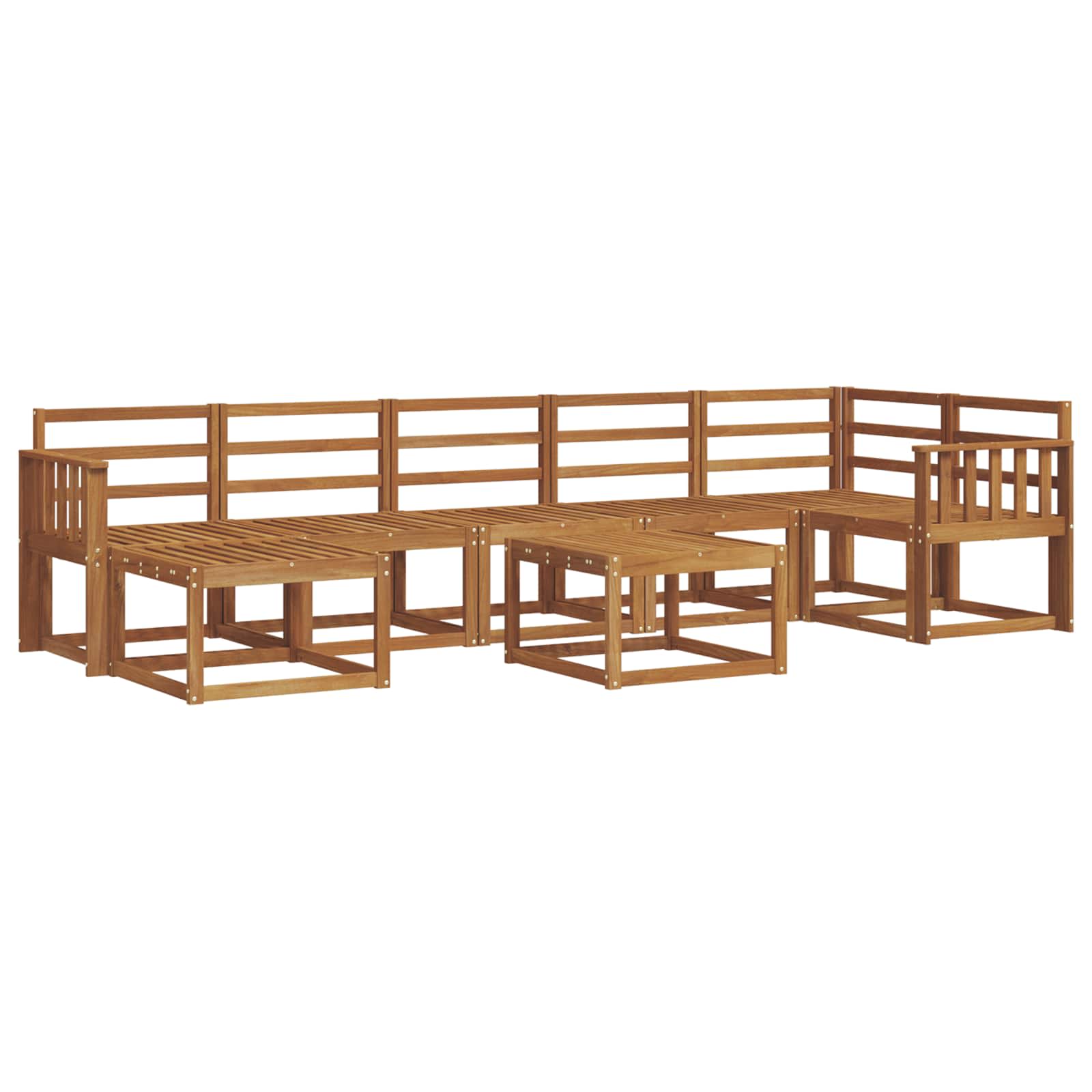Outdoor-Sofagarnitur 8 pcs Natur Massivholz Akazie