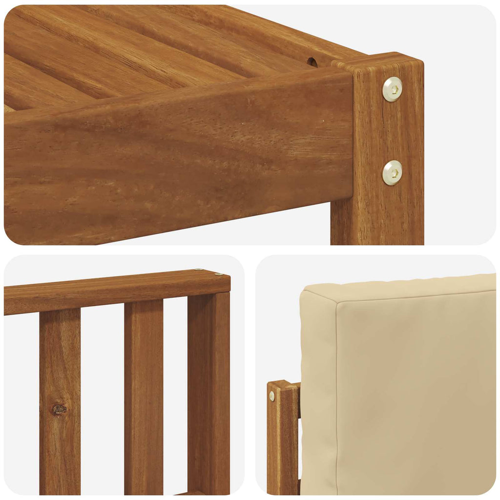Outdoor-Sofagarnitur mit Kissen 8 pcs Natur und Beige