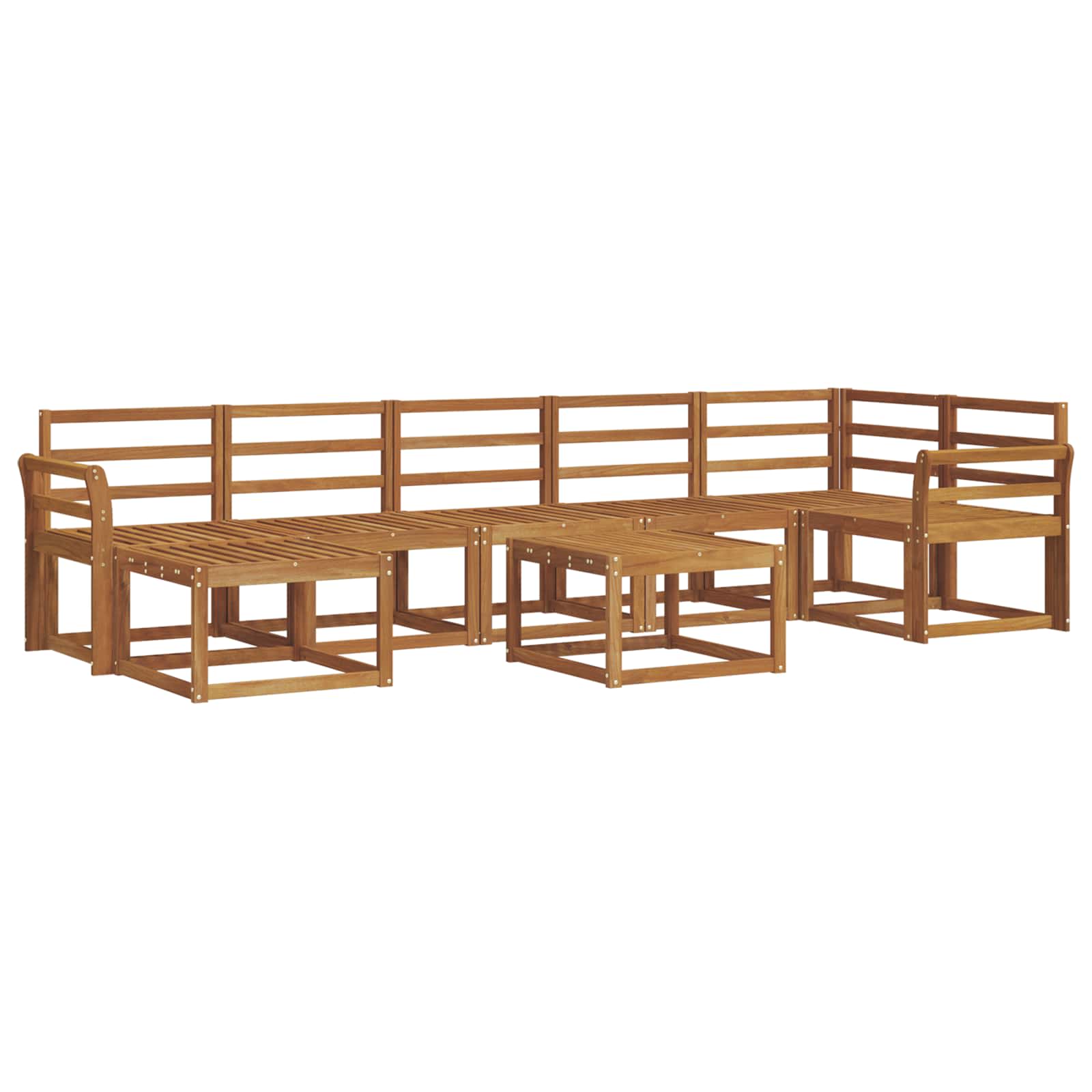 Outdoor-Sofagarnitur 8 pcs Natur Massivholz Akazie