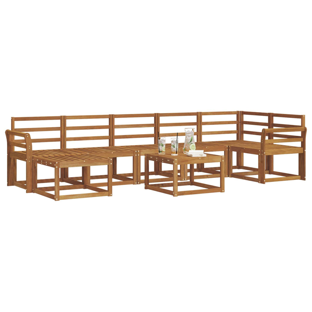 Outdoor-Sofagarnitur 8 pcs Natur Massivholz Akazie