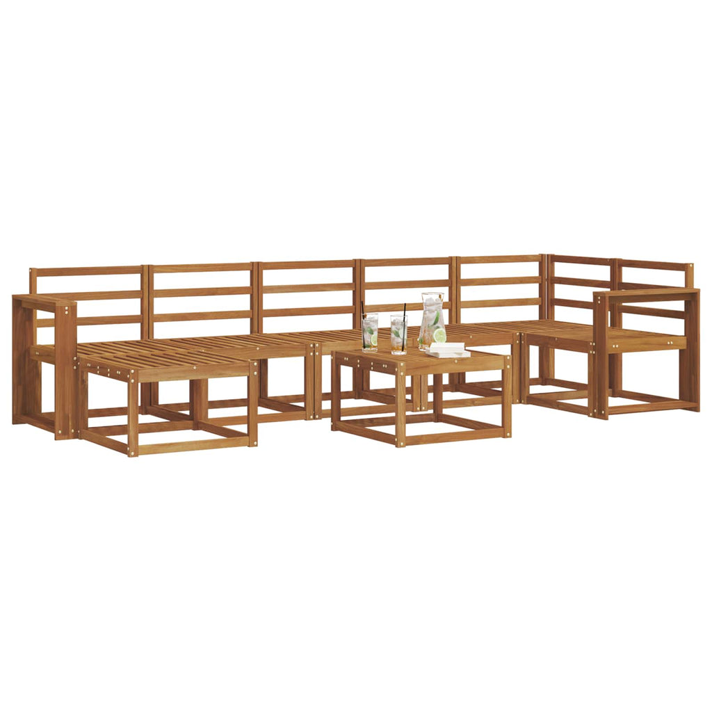Outdoor-Sofagarnitur 8 pcs Natur Massivholz Akazie