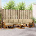 Outdoor-Sofagarnitur mit Kissen 8 pcs Natur und Beige