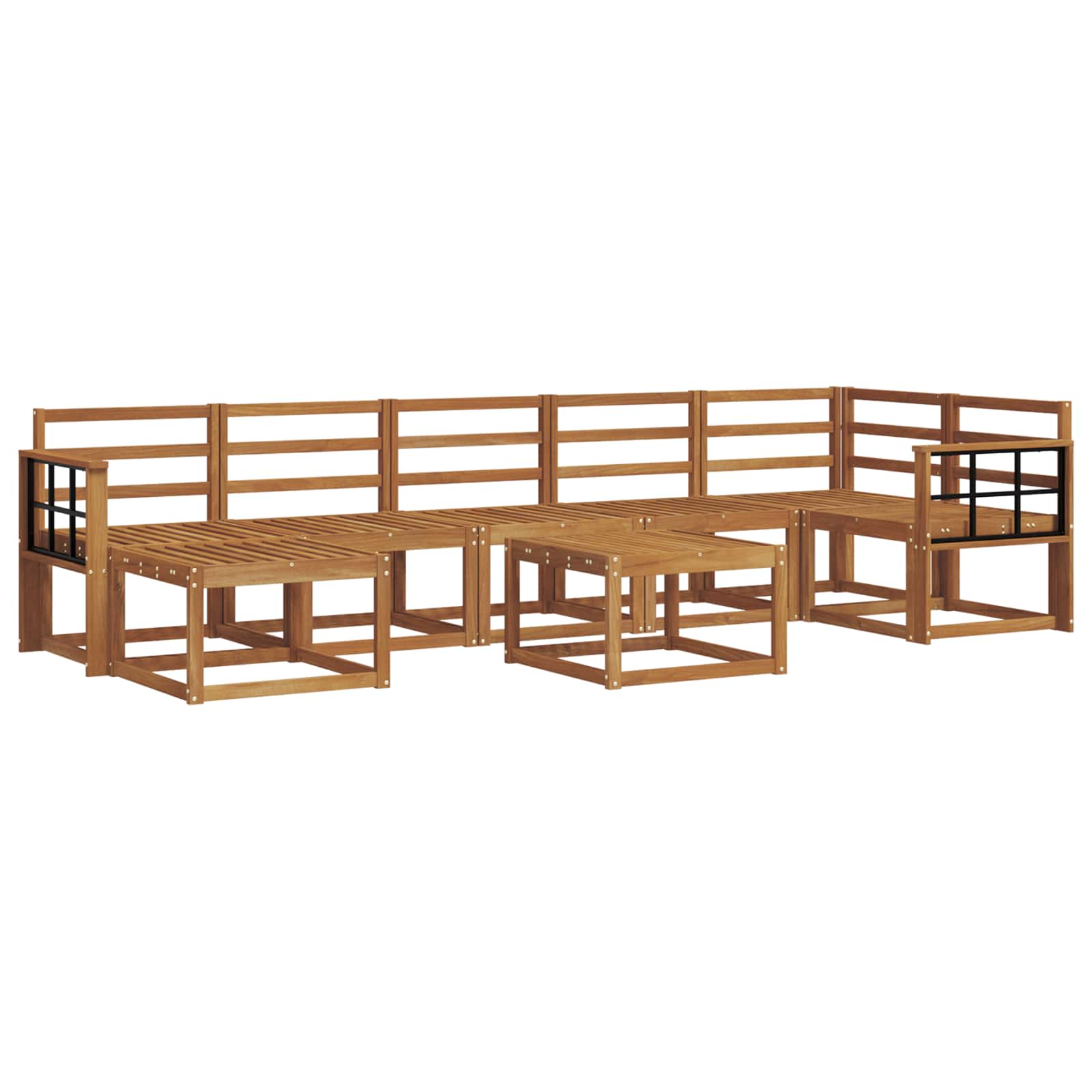 Outdoor-Sofagarnitur 8 pcs Natur Massivholz Akazie
