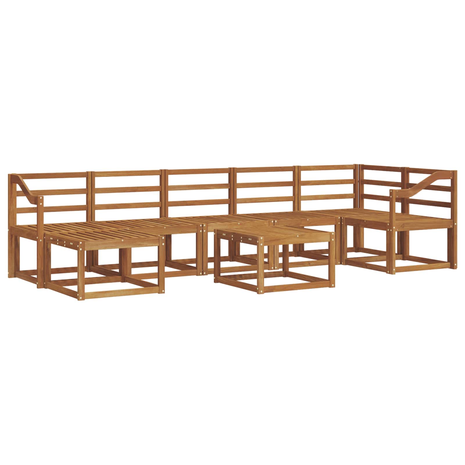 Outdoor-Sofagarnitur 8 pcs Natur Massivholz Akazie