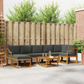 Outdoor-Sofagarnitur mit Kissen 8 pcs Natur und Anthrazit