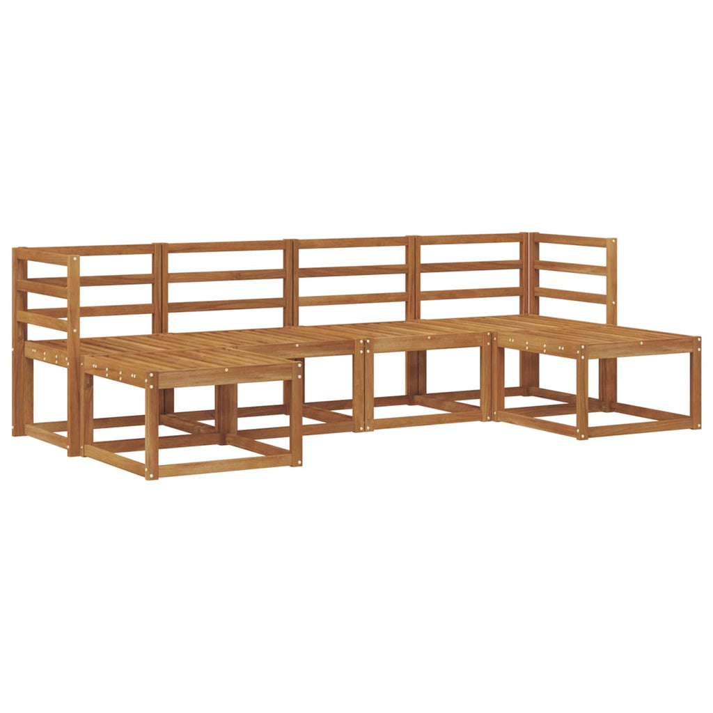 Outdoor-Sofagarnitur 6 pcs Natur Massivholz Akazie