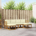 Outdoor-Sofagarnitur 6 pcs Natur und Creme