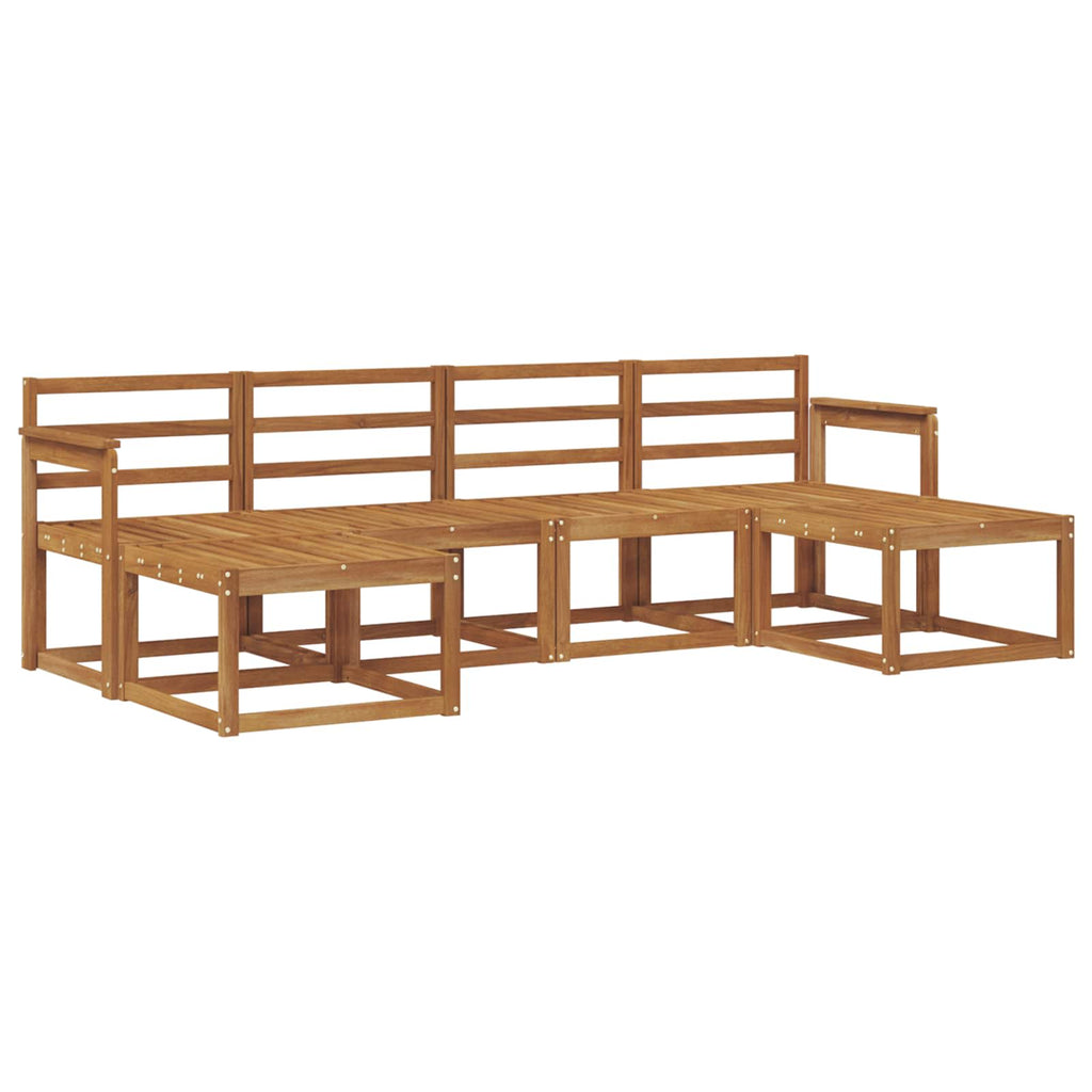 Outdoor-Sofagarnitur 6 pcs Natur Massivholz Akazie