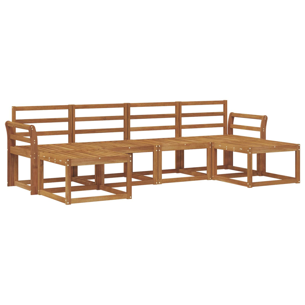 Outdoor-Sofagarnitur 6 pcs Natur Holzwerkstoff