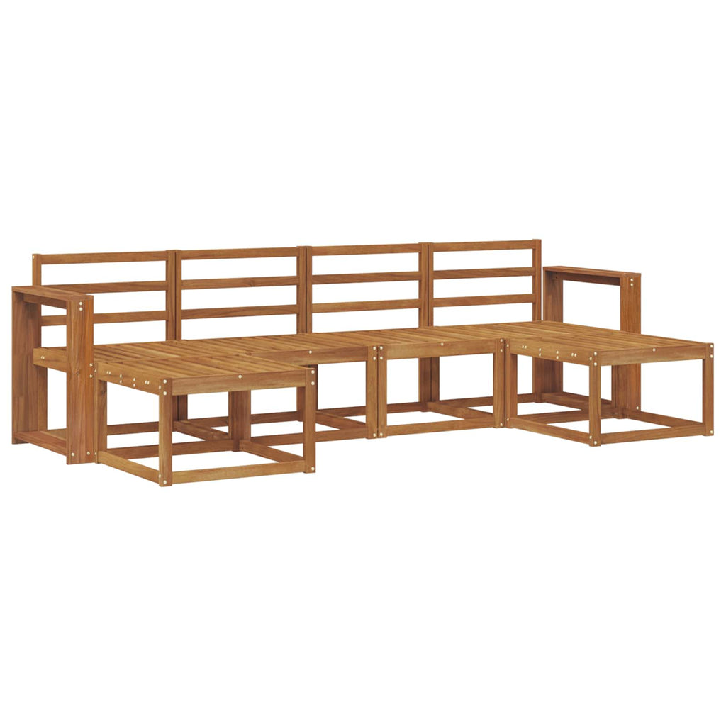Outdoor-Sofagarnitur 6 pcs Natur Holzwerkstoff