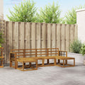 Outdoor-Sofagarnitur 6 pcs Natur Holzwerkstoff