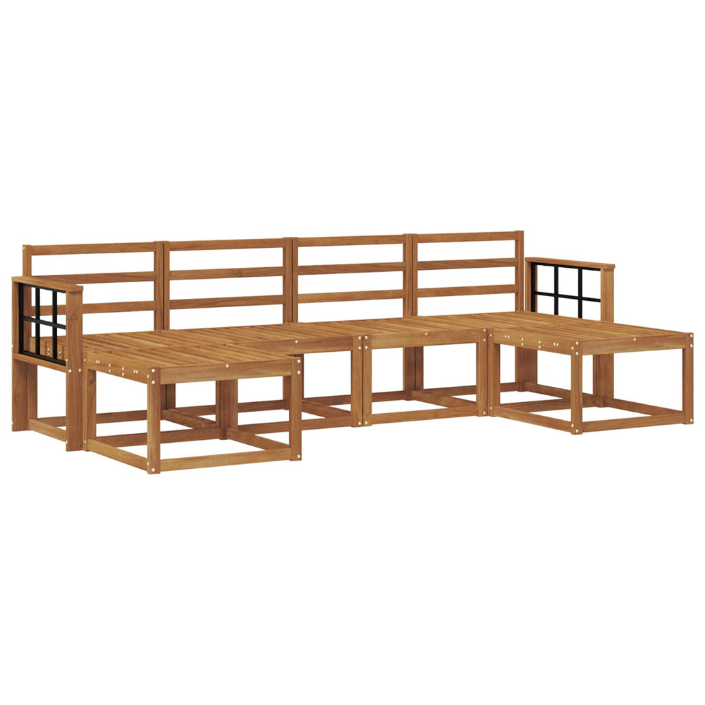Outdoor-Sofagarnitur 6 pcs Natur Holzwerkstoff