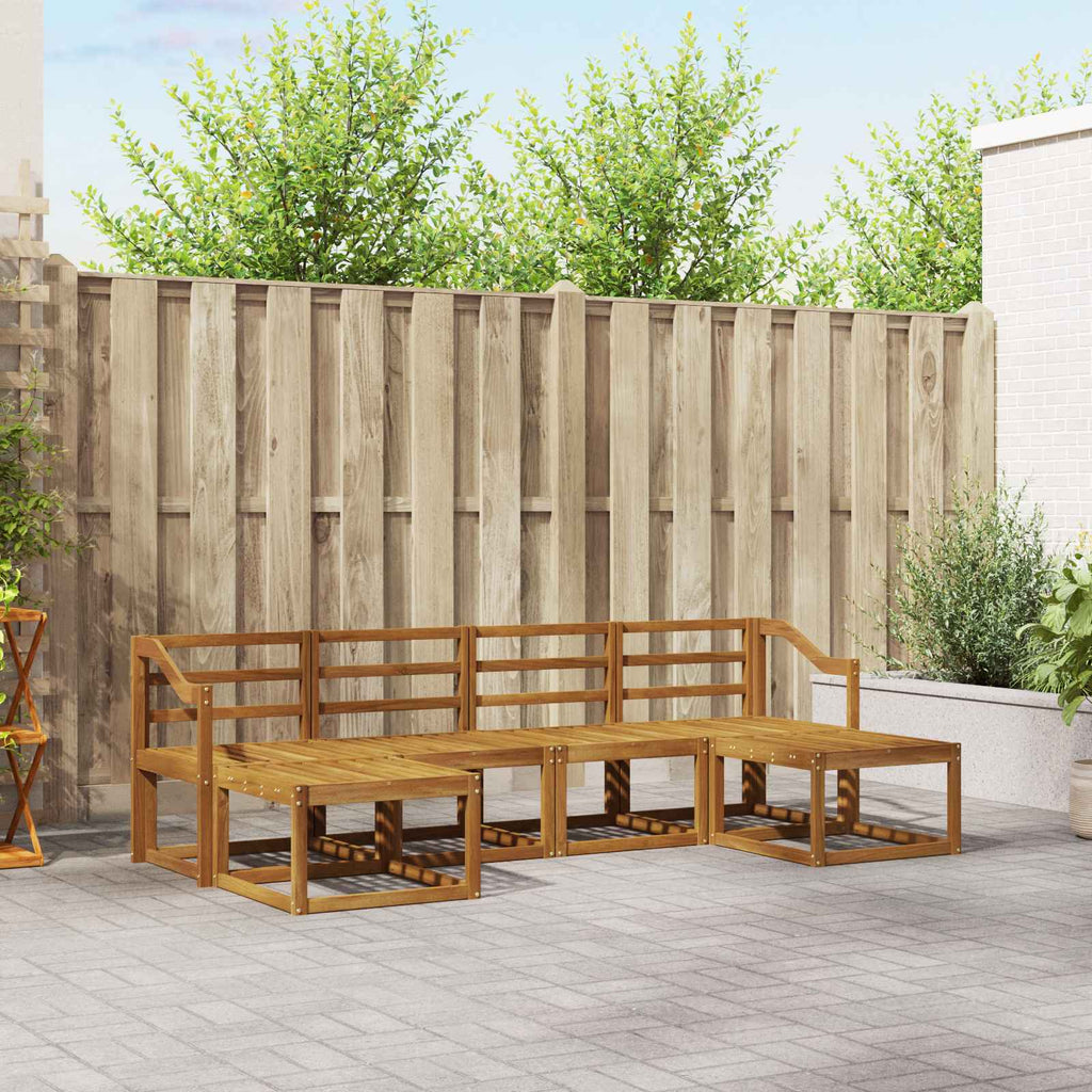 Outdoor-Sofagarnitur 6 pcs Natur Holzwerkstoff