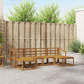 Outdoor-Sofagarnitur 6 pcs Natur Holzwerkstoff