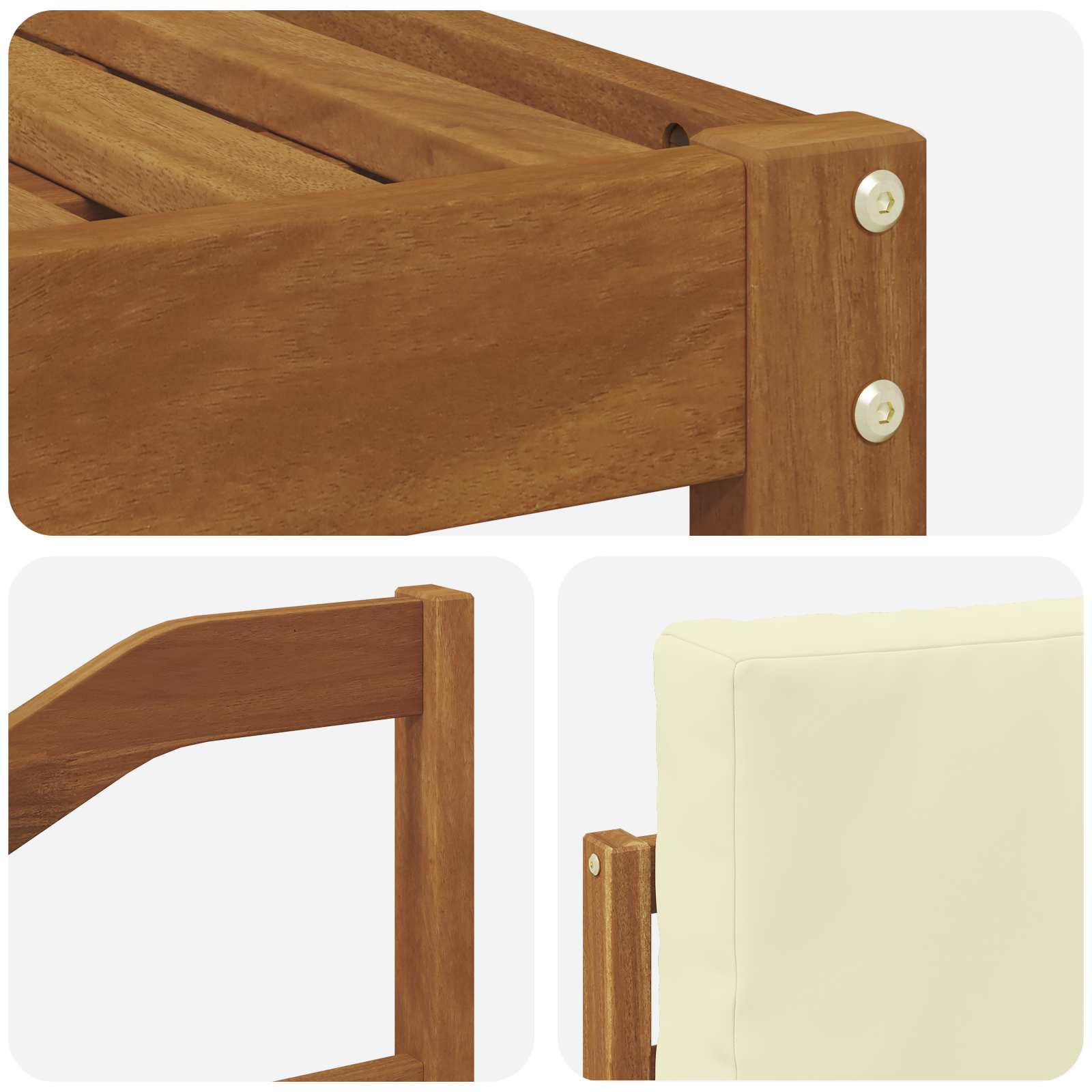 Outdoor-Sofagarnitur mit Kissen 8 pcs Natur und Creme