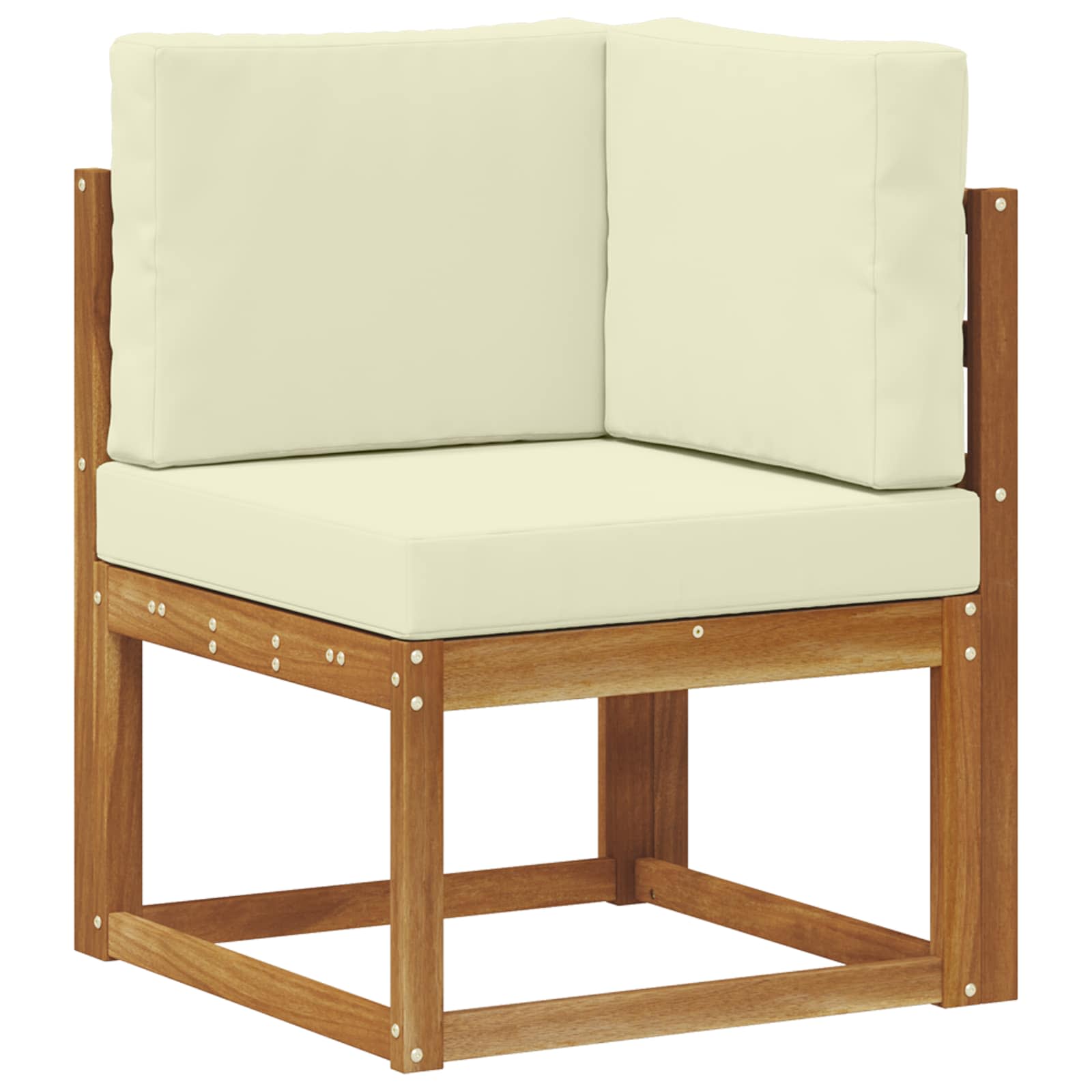 Outdoor-Sofagarnitur mit Kissen 9 pcs Natur und Creme
