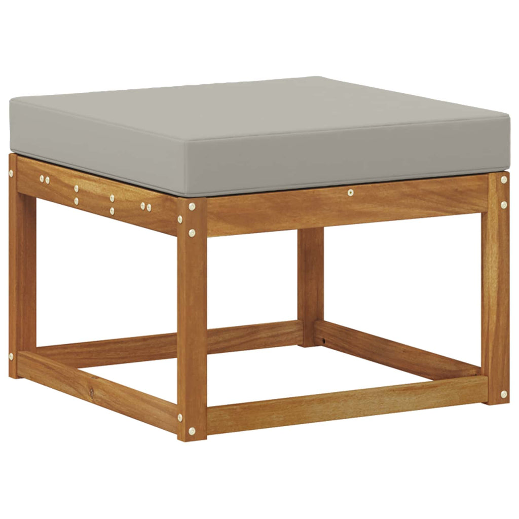 Outdoor-Sofagarnitur mit Kissen 9 pcs Natürlich und Hellgrau