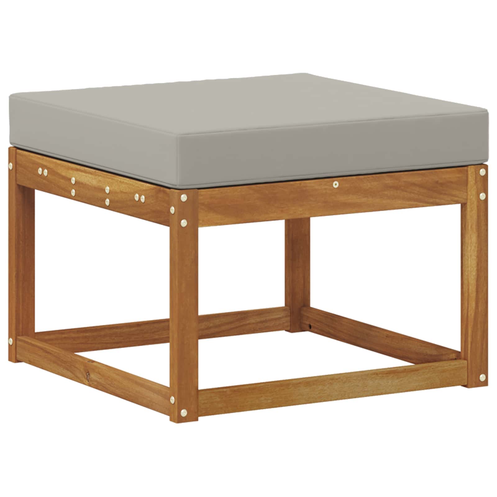 Outdoor-Sofagarnitur mit Kissen 9 pcs Natürlich und Hellgrau