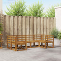 Outdoor-Sofagarnitur 6 pcs Natur Massivholz Akazie