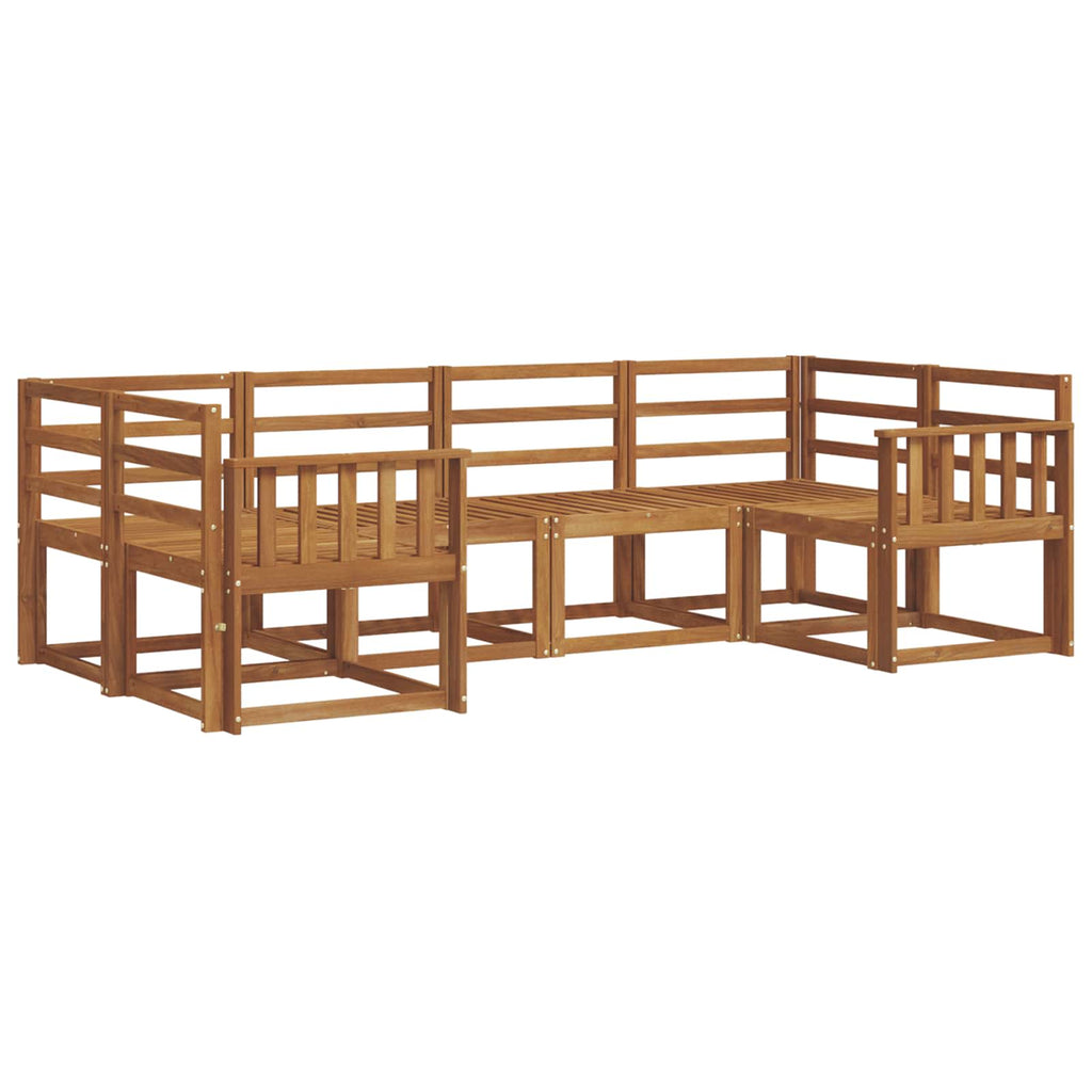 Outdoor-Sofagarnitur 6 pcs Natur Massivholz Akazie