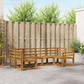 Outdoor-Sofagarnitur 6 pcs Natur Massivholz Akazie
