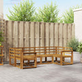 Outdoor-Sofagarnitur 6 pcs Natur Massivholz Akazie