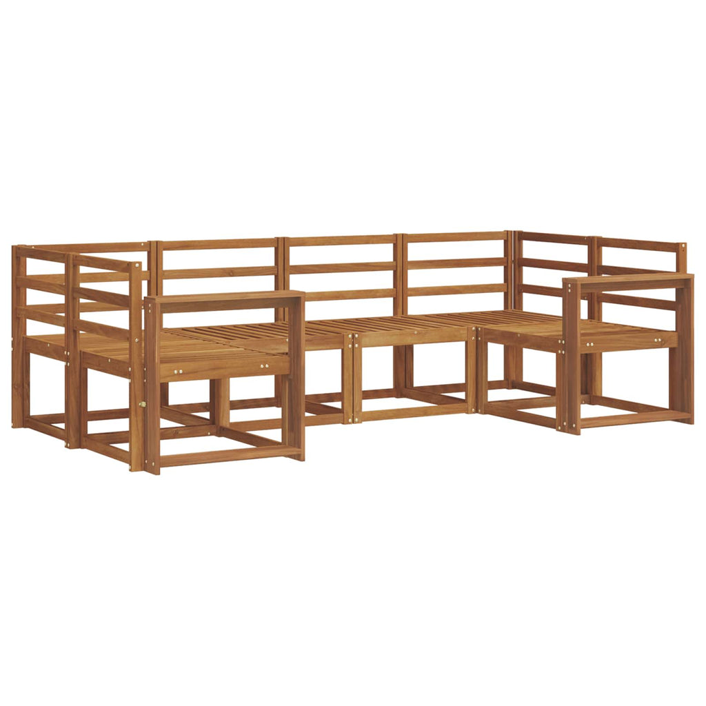 Outdoor-Sofagarnitur 6 pcs Natur Massivholz Akazie