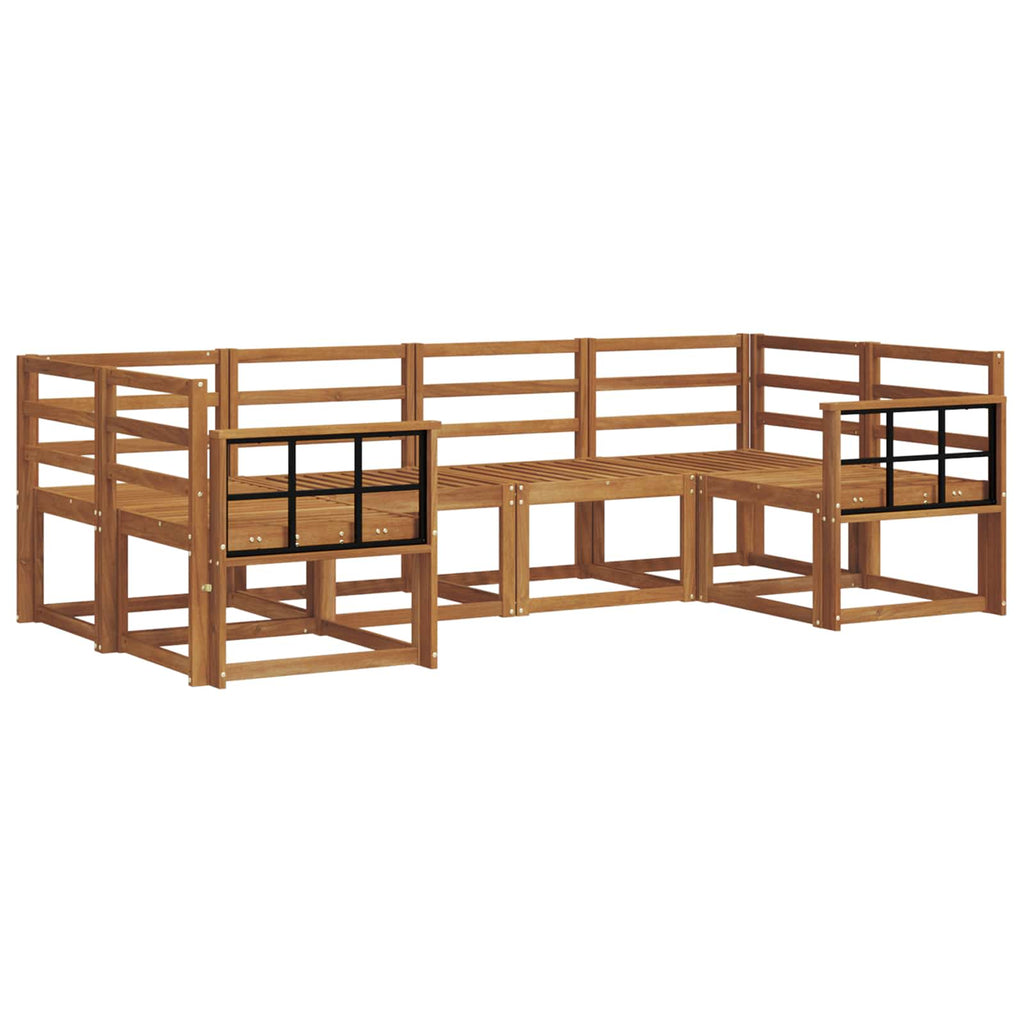 Outdoor-Sofagarnitur 6 pcs Natur Massivholz Akazie
