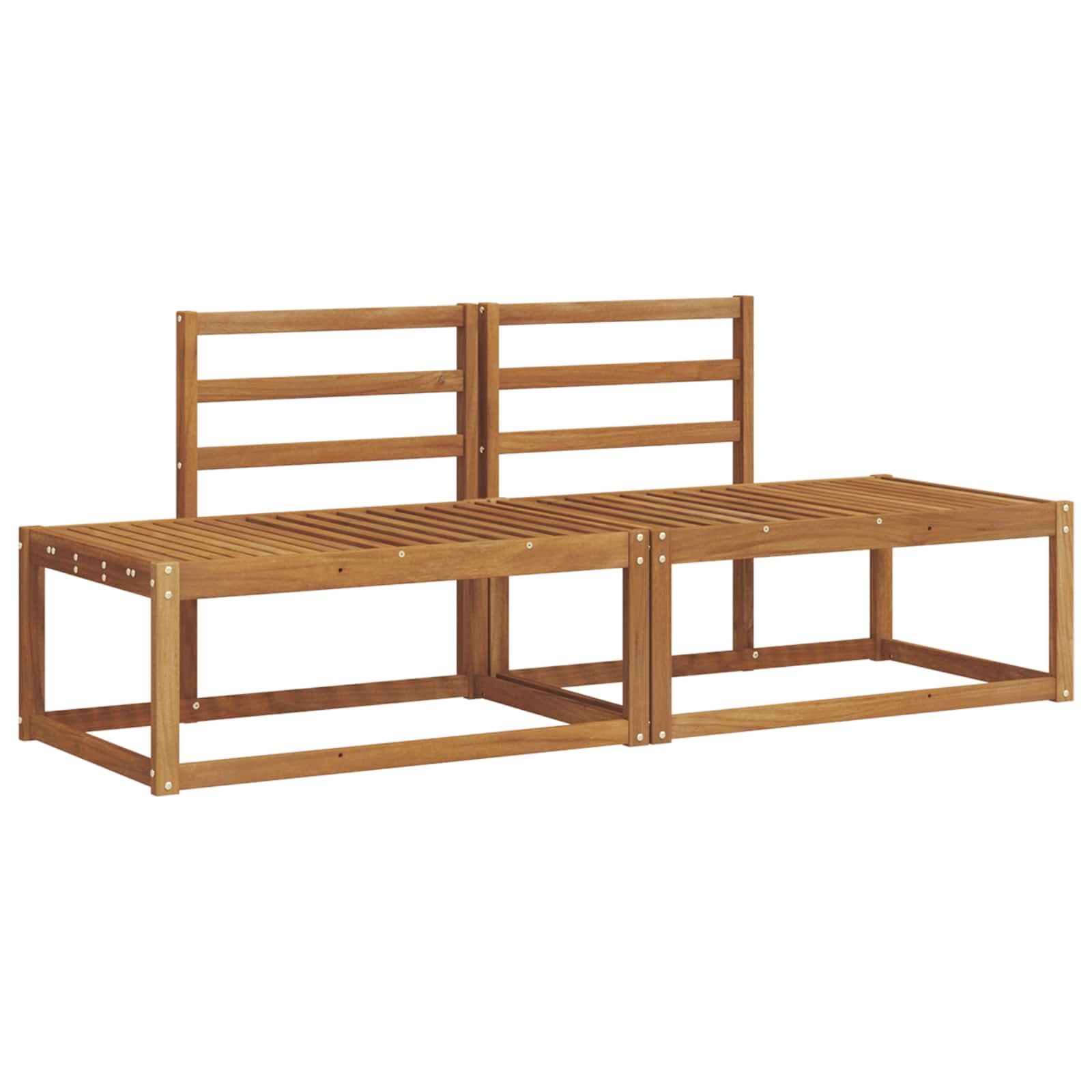 Outdoor-Sofagarnitur 2 pcs Natur 182,5 x 63 x 73 cm