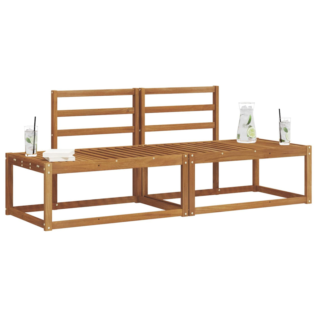 Outdoor-Sofagarnitur 2 pcs Natur 182,5 x 63 x 73 cm