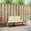 Outdoor-Sofagarnitur mit Kissen 2 pcs Natur