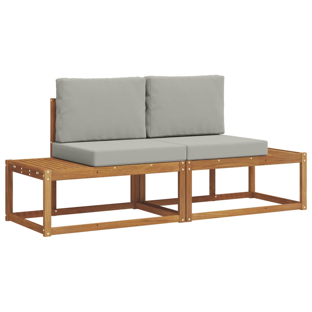 Outdoor-Sofagarnitur mit Kissen 2 pcs Natur
