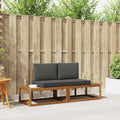 Outdoor-Sofagarnitur mit Kissen 2 pcs Natur