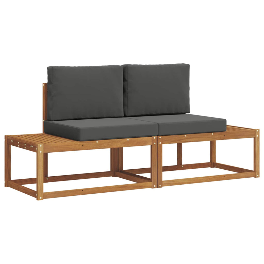 Outdoor-Sofagarnitur mit Kissen 2 pcs Natur