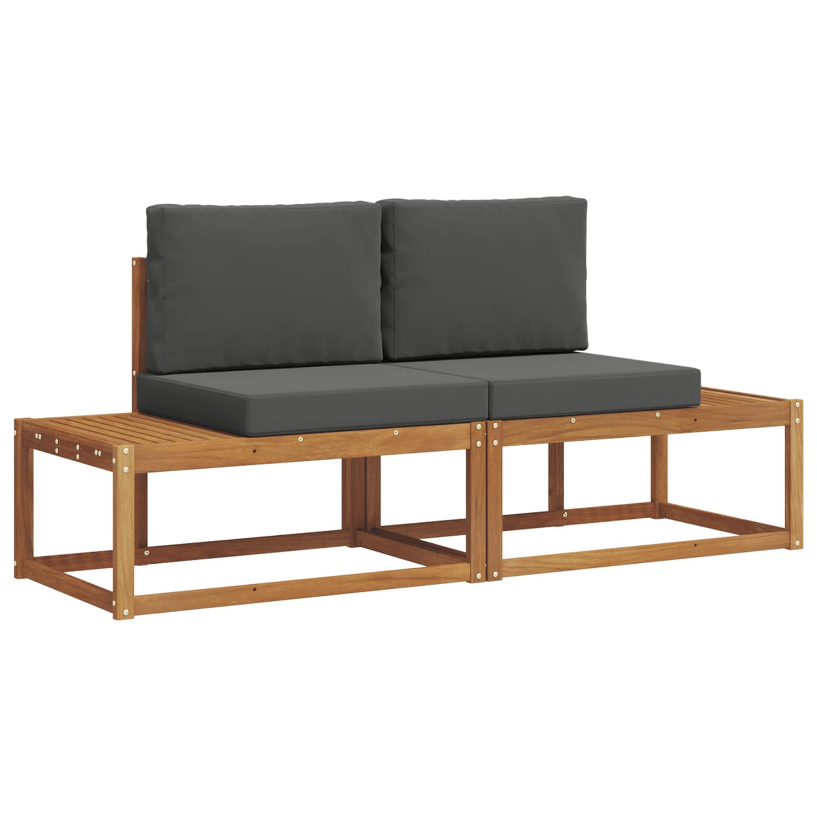 Outdoor-Sofagarnitur mit Kissen 2 pcs Natur