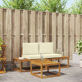 Outdoor-Sofagarnitur mit Kissen 3 pcs Natur
