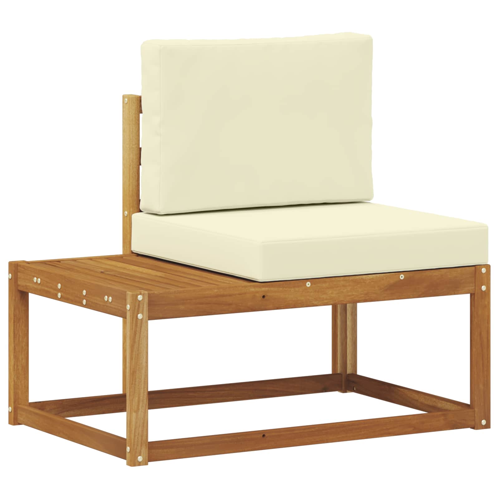 Outdoor-Sofagarnitur mit Kissen 3 pcs Natur