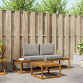 Outdoor-Sofagarnitur mit Kissen 3 pcs Natur