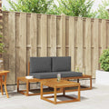 Outdoor-Sofagarnitur mit Kissen 3 pcs Natur