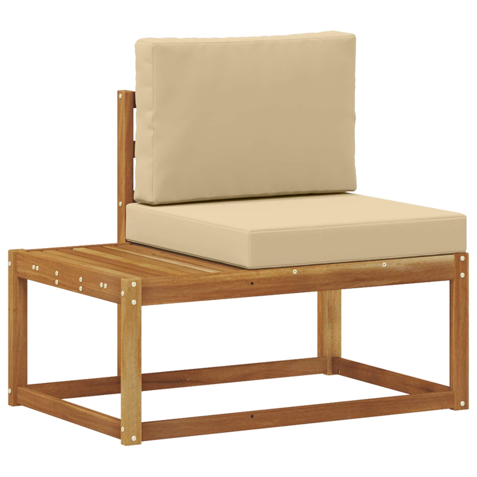 Outdoor-Sofagarnitur mit Kissen 3 pcs Natur