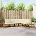 Outdoor-Sofagarnitur mit Kissen 6 Stück Natur und Creme